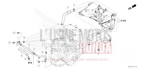 RADIATOR HOSE/WATER PIPE NT1100DS de 2025